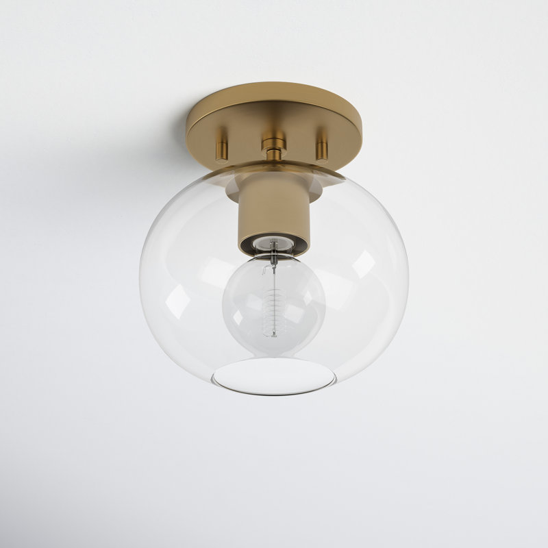 Joss & Main Dora Glass Semi Flush Mount & Reviews Wayfair